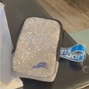 Sparkling Silver Phone Pouch